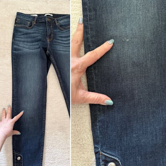 Womens Vigoss Marley Skinny Leg Blue Jeans Whiskered Distressed Look Size 31 US - Picture 6 of 13